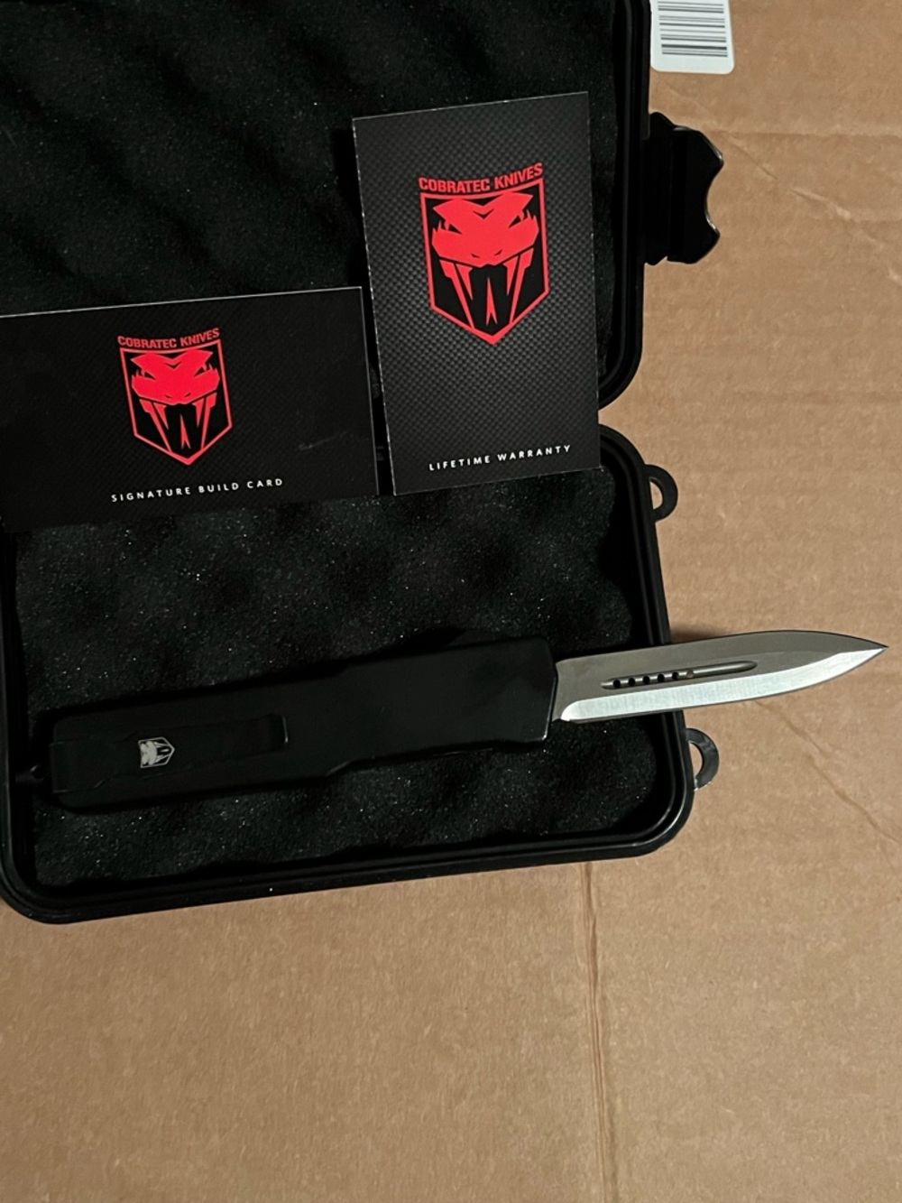 Cobratec Knife - Double-Edged Stainless Blade